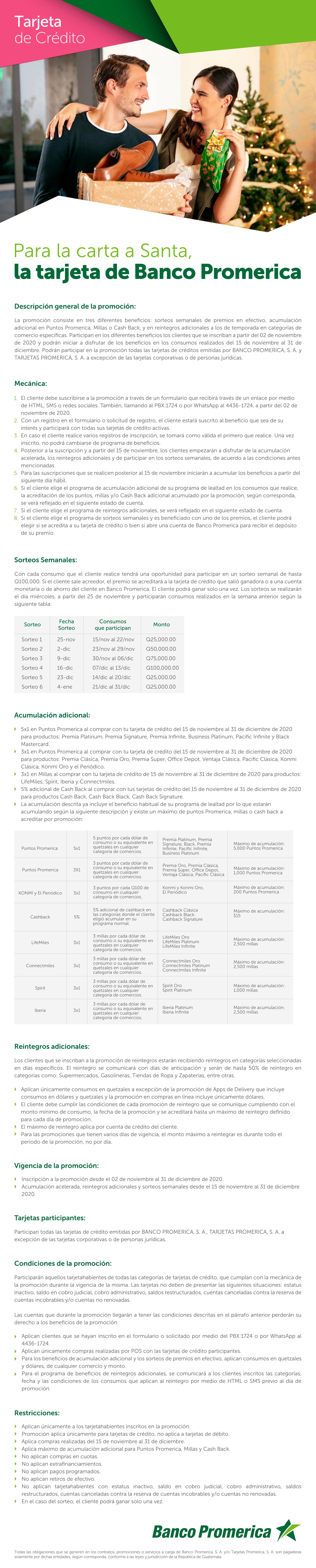 La Carta de Santa  Banco Promerica